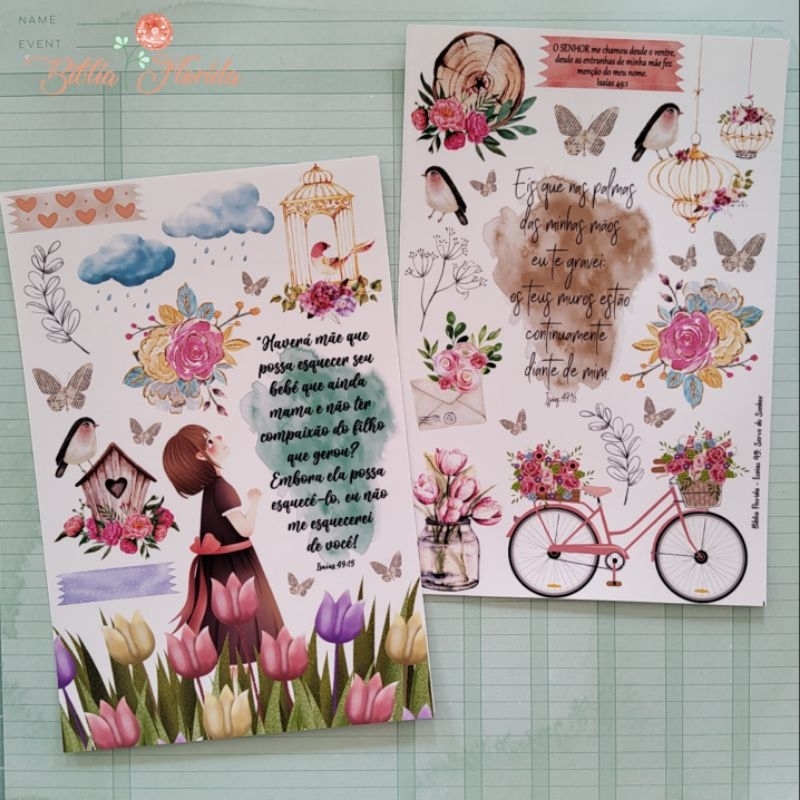 Adesivos Transparentes: Isaías / Isaías 49 Servo do Senhor, com devocional - Bible Journaling