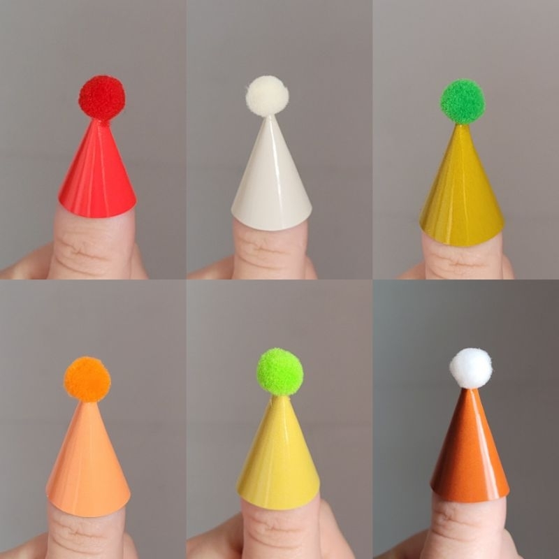 Mini chapéus para docinhos ou brinquedos  Cores Lisas/ kit