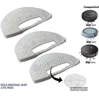 3 Filtros Para Robô Aspirador WAP W90 W95 W96