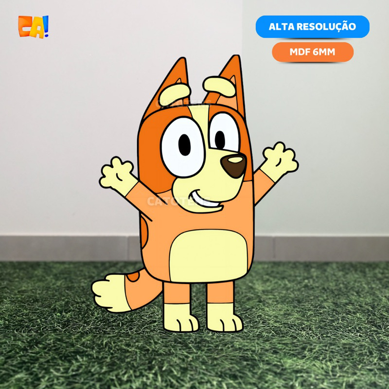 Display de chão MDF Bingo - Bluey e Bingo 50cm a 90cm catotens
