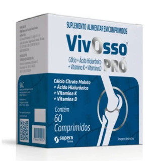 VIVOSSO PRO Cálcio + Ácido Hialurônico + Vitamina K + Vitamina D c/ 60 cpr + 60 cpr