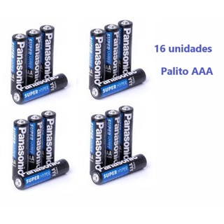 Pilha Panasonic Palito AAA com 16 unidades