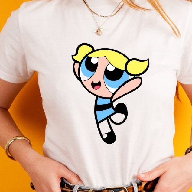 Tshirt Blusa feminina Meninas Super Poderosas, MACACO LOUCO, LINDINHA, DOCINHO, FLORZINHA, CAMISETA DESENHO ANIMADO