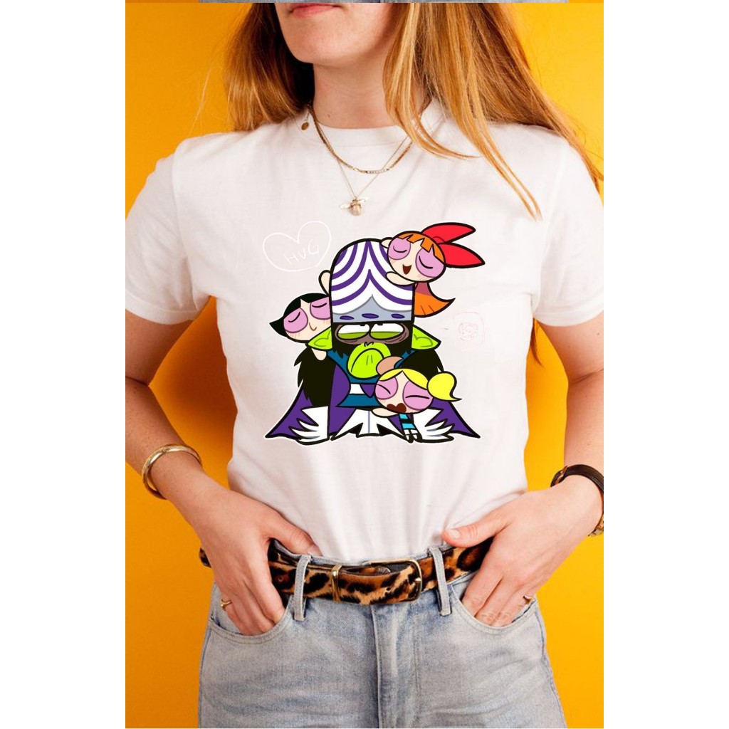 Tshirt Blusa feminina Meninas Super Poderosas, MACACO LOUCO, LINDINHA, DOCINHO, FLORZINHA