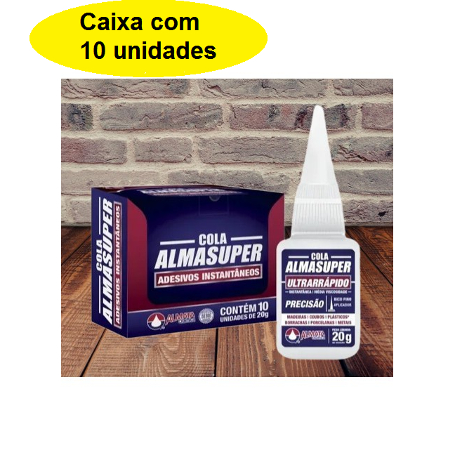 Cola Instantanea 20g Almasuper caixa c/10 unidades