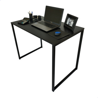 Escrivaninha Industrial Mesa Home Office 100x60cm Madeira Premium com Ferro Antioxidante Reforçado em Oferta na Shopee