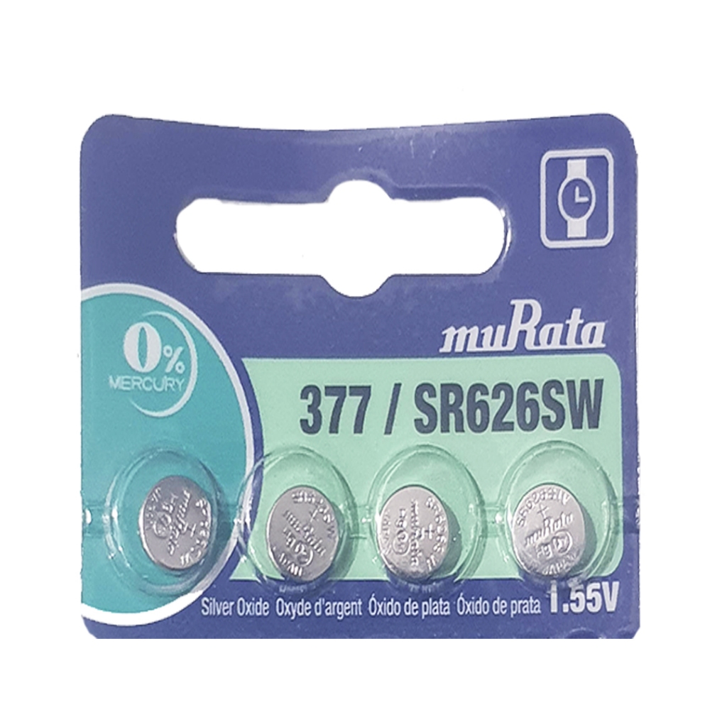 Bateria Sony/Murata 377 SR 626SW Bateria para Relógio Pack 4 Unidades