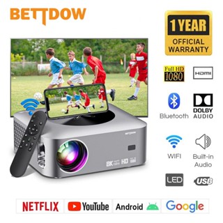 Bettdow Projetor Wifi 8k Full HD 1080p 12000 LM Suporte Sincronização De Tela De Smartphone Android