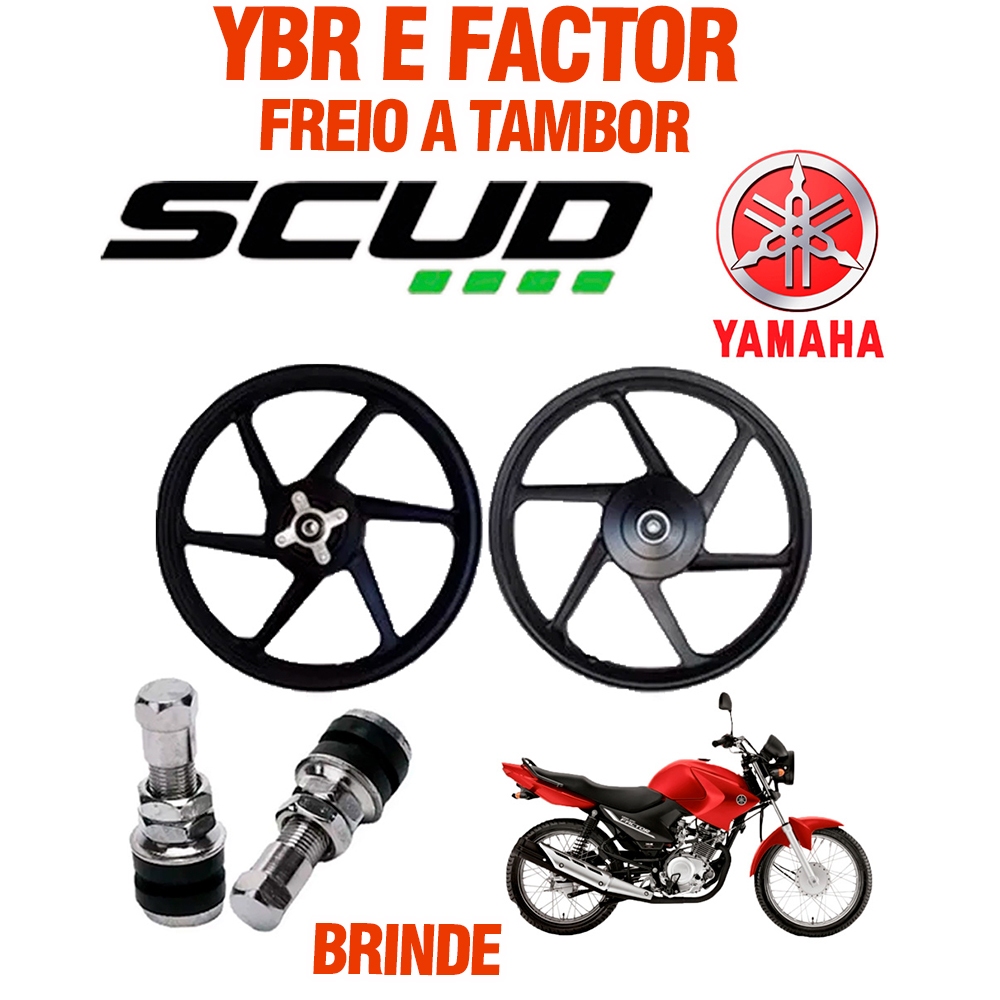 RODA LIGA LEVE YBR FREIO TAMBOR SCUD COMPLETA em Oferta na Shopee