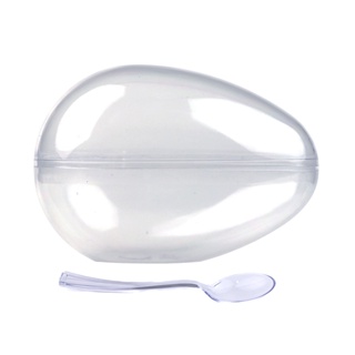 Kit 04 Ovos Casca Acrílico Liso Para Rechear M (250 G) - COM COLHER em Oferta na Shopee