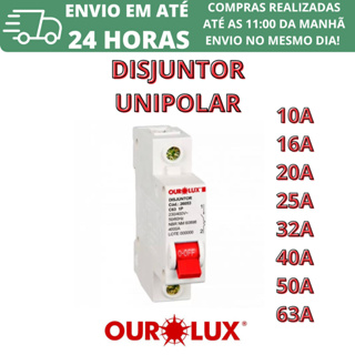 Disjuntores Unipolar Din Curva C Ourolux em Oferta na Shopee