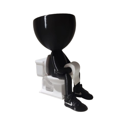 Vasinho para suculentas decorativo modelo no banheiro com rolo de papel ideal para mini cactus ou decoração