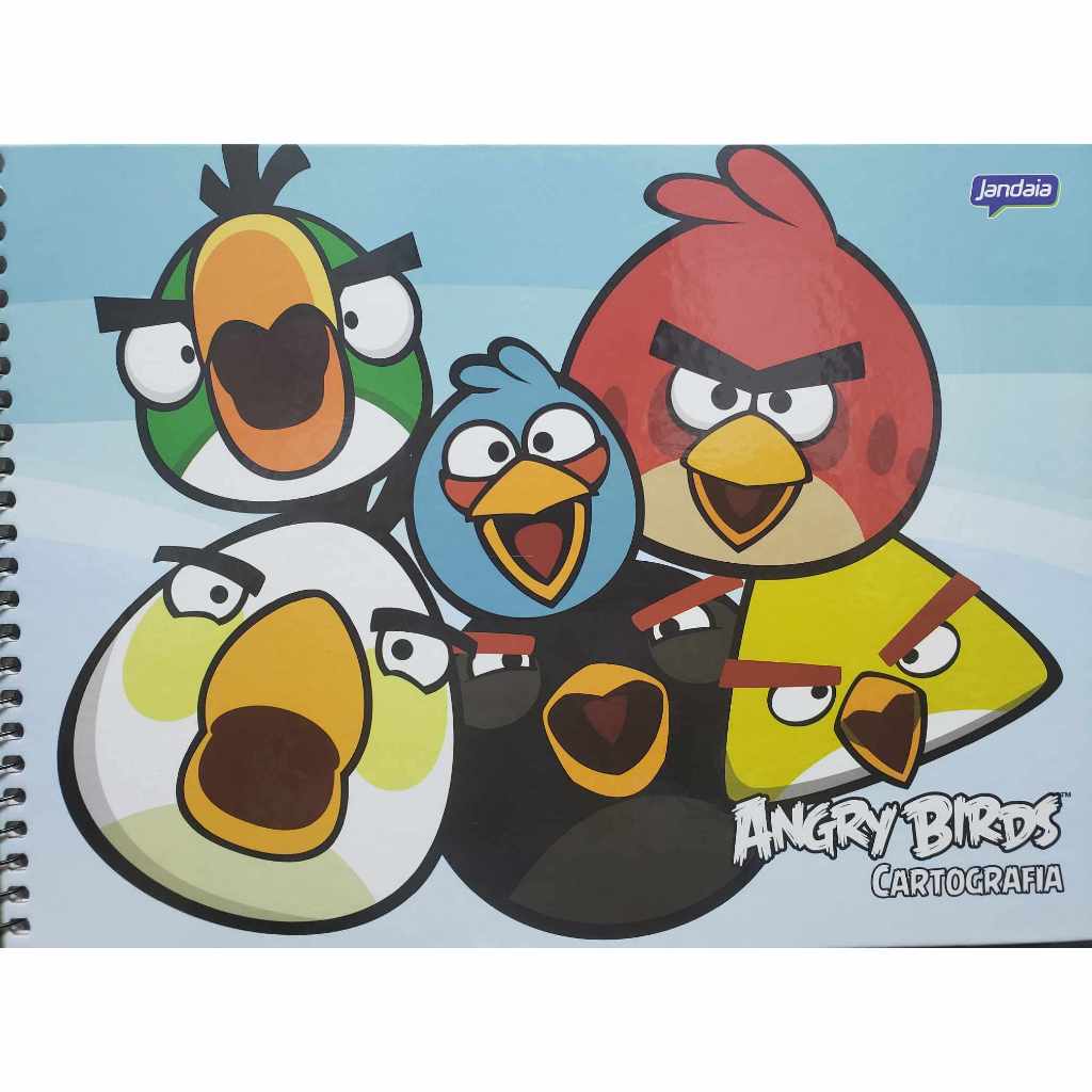 Caderno de cartografia Angry Birds - Jandaia
