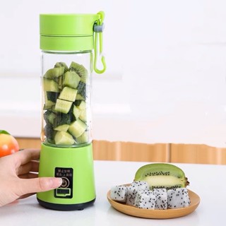 （NÃO ESCOLHE COR）Mini Liquidificador 6 Lâminas Portátil Recarregável Micro Usb