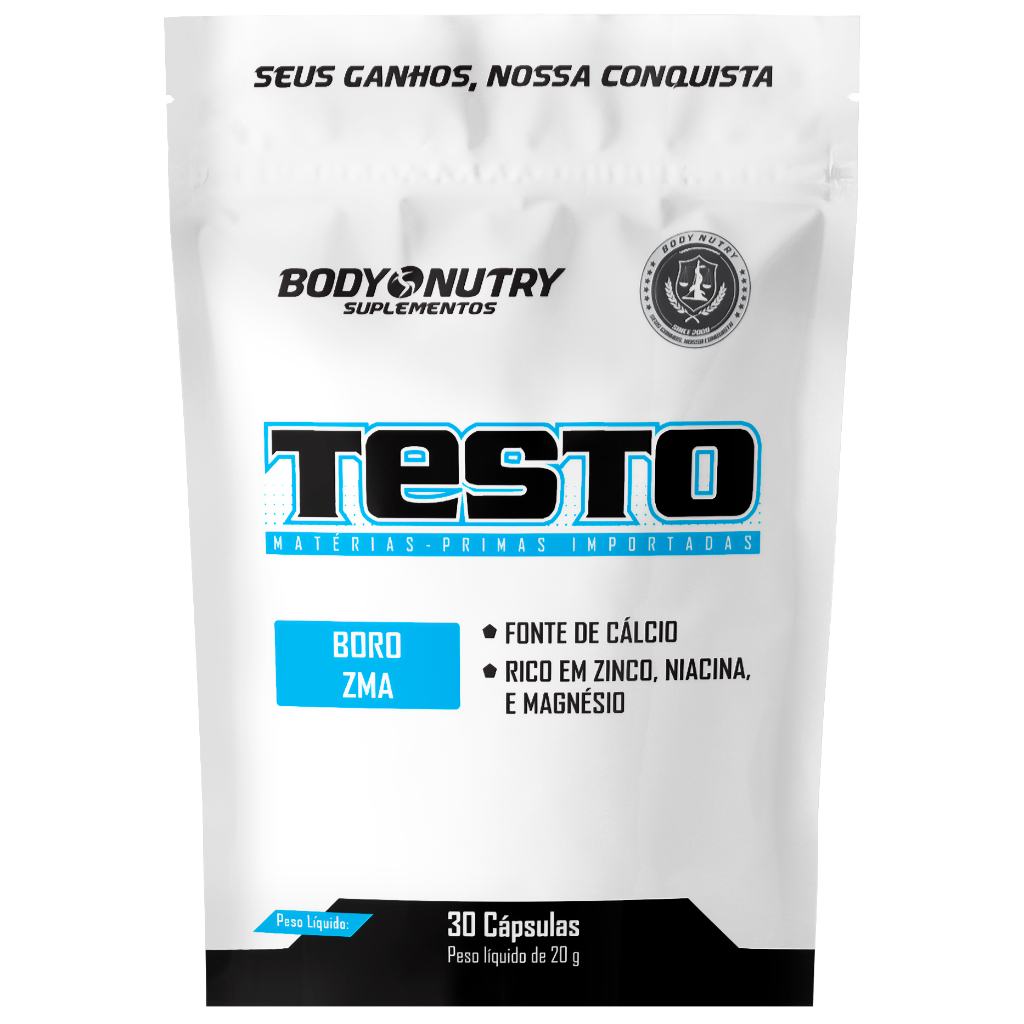 Testo GH Pre hormonal Masculino ZMA + BORO + ACIDO MÁLICO - Ganho de Massa Magra,Força e Resistência Muscular