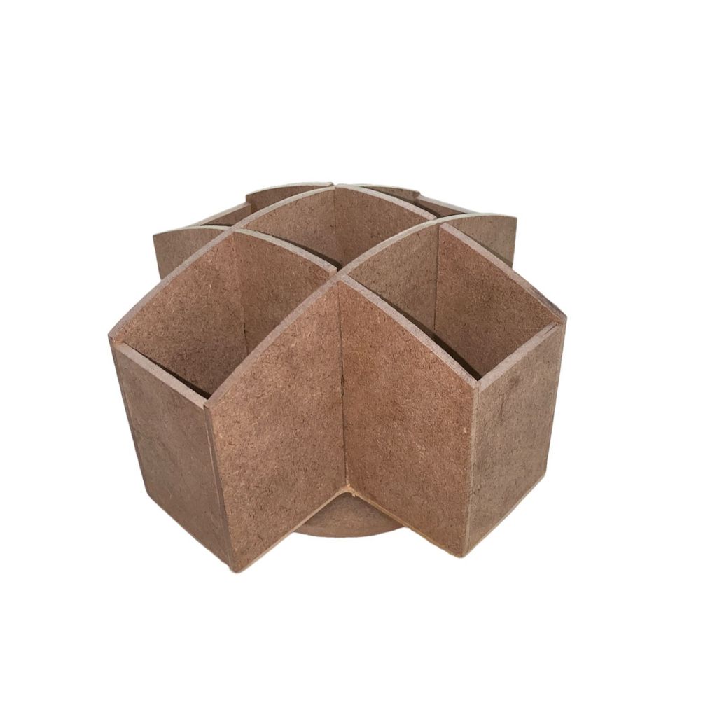 PORTA TALHER GIRATÓRIO UTILIDADE PARA COZINHA EM MDF CRU 25X25