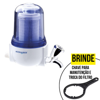 Filtro Com Torneira Acqua 5" Acquabios Vazão 60 Litros por Hora Grátis niple de Instalação Moderno e Fácil de Instalar