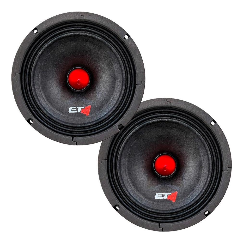 Par De Auto Falante Etm 6 Pol 125w 4 Ohms Mg Medio Grave Voz - Spare Parts and Accessories for Vehicles