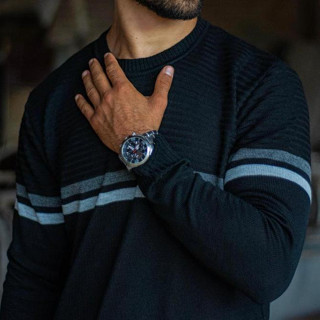 Suéter Masculino Trico Blusa Gola Redonda Manga Longa