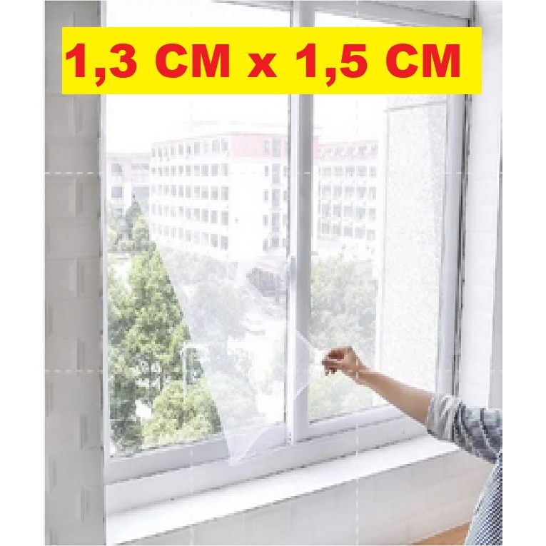 Tela Mosquiteiro Para Janela 1,3x 1,5m Com Autocolante Com Velcro Top Util Anti-inseto Mosquito Janela Pernilongo Removivel