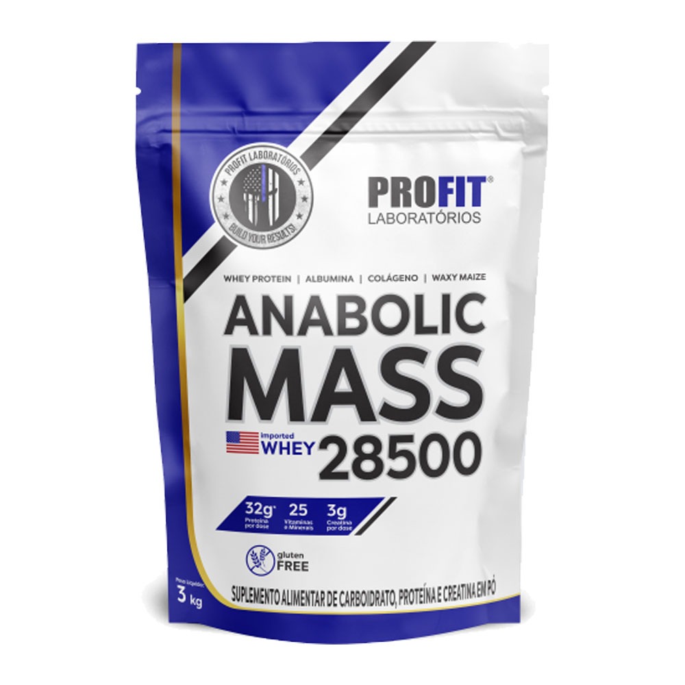 Hipercalórico Anabolic Mass 28500 - 3Kg - PROFIT - Health