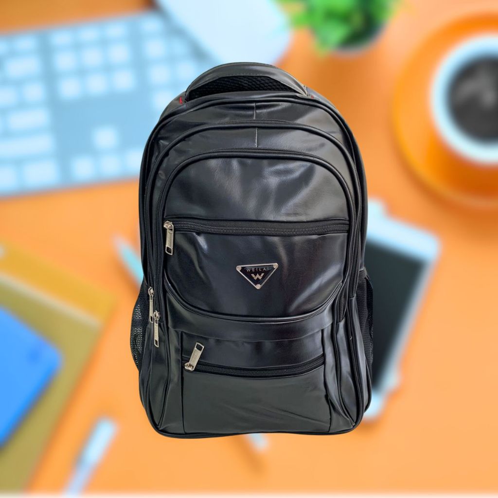 Mochila Grande Reforçada Espaçosa Resistente Impermeável Couro Ergonômico Escolar Trabalho Faculdade