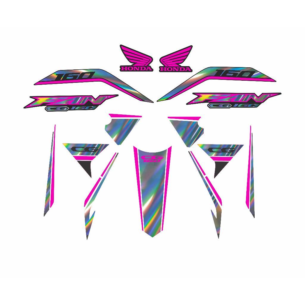 Kit Fan 160 2022/23/24 holográfico e rosa florescente NEON