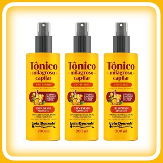 Gota Dourada Tonico Milagroso Kit Com 3Un. 200ml cada em Oferta na Shopee