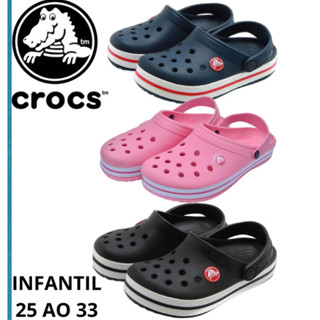 Crocs Sandália Infantil Babuche, Papete Baby Para Meninos e Meninas, Flexível, Leve e Prático