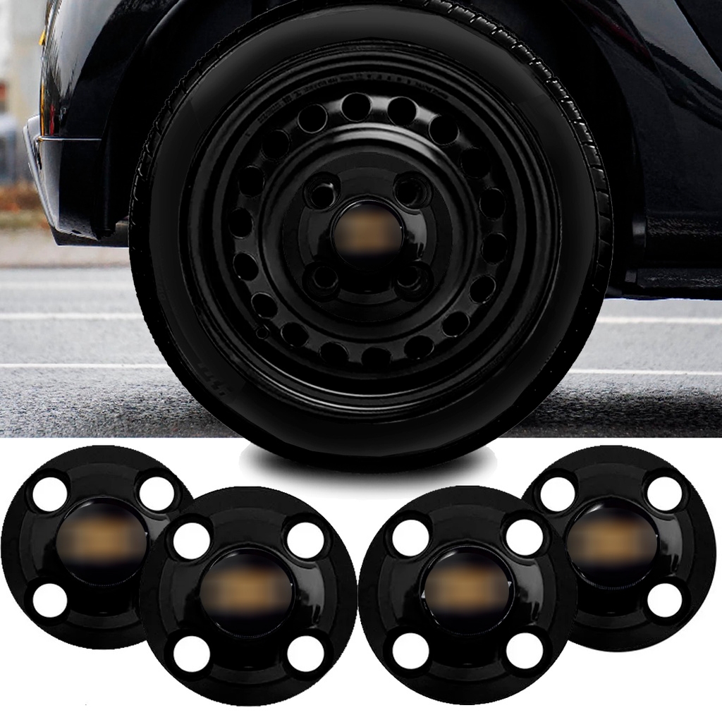 Kit Calotas Adaptável Vectra Roda Ferro Aro 13 14 15 4x100 Preto