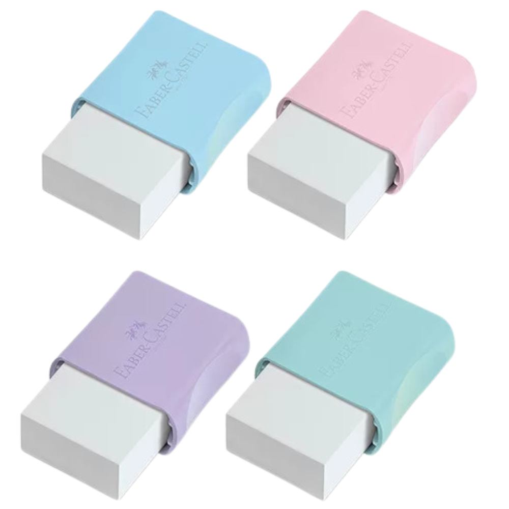 Borracha Capa Cor Tons Pastel - Faber Castell em Oferta na Shopee