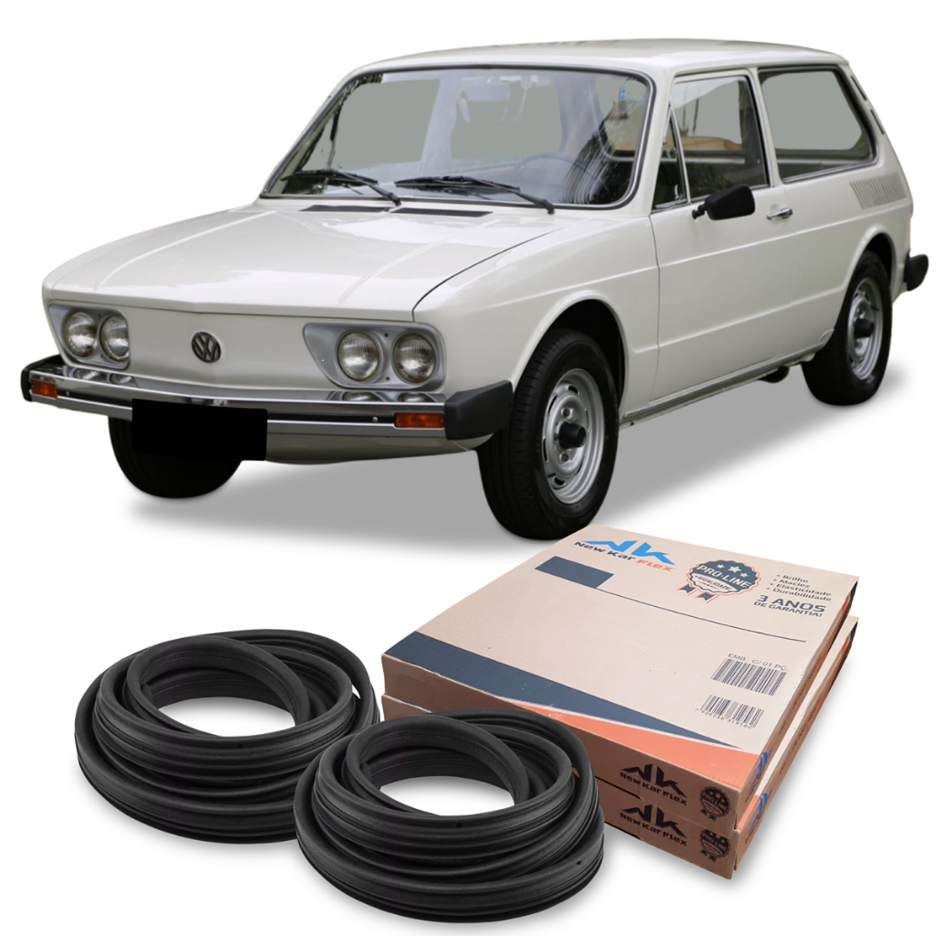 Kit Borracha 2 Portas Guarnição Volkswagen Brasília