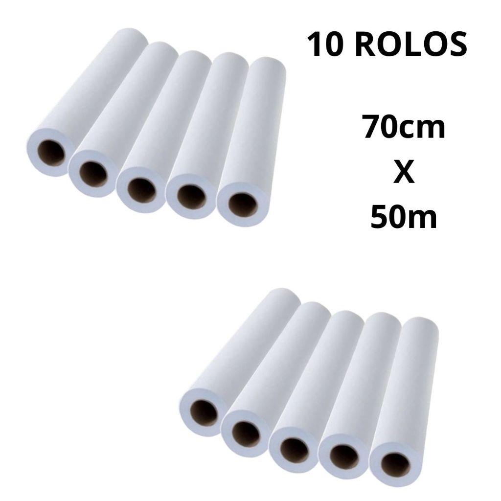 Kit 10 Lençol Descartavel Papel Hospitalar Maca 70x50 Cx 10 Rolos