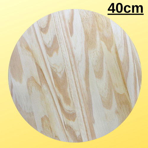 Bolacha de Madeira Pinus 40cm 1,5cm de Espessura | Sousplat de Pinus Disco