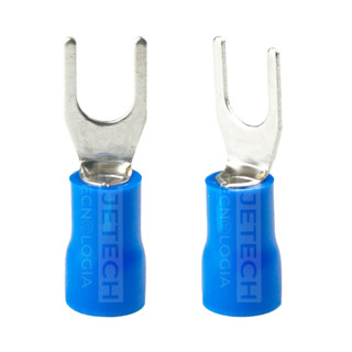 Kit Terminal Pré Isolado Garfo Forquilha Azul 2,5mm (50pçs)