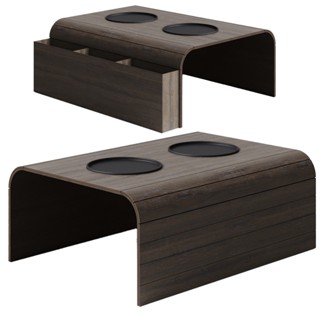 Esteira Suporte Porta Copos Braço Sofa Bandeja Kit C/2 Unid