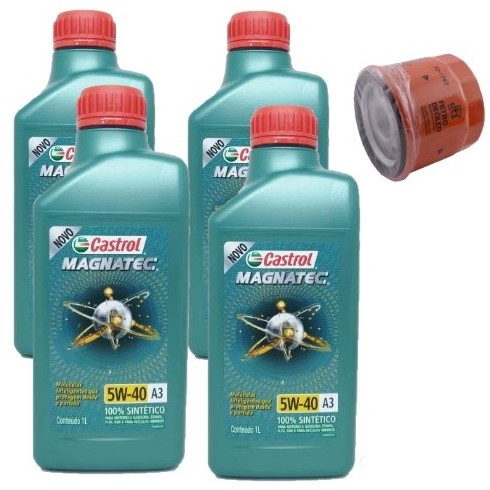 KIT TROCA DE ÓLEO 5W40 A3/B4 CASTROL (SANDERO  1.6 16V 2010>2017)