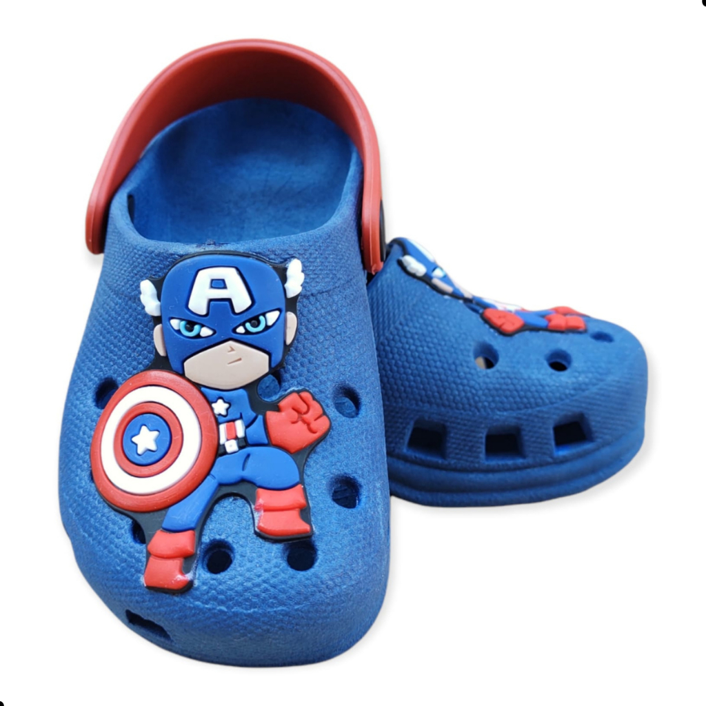 Babuche Sandalia Infantil Menino Capitao America Herois Levinho e Macio Para Caminhada Perfeita Escolar Colegio Praia Banho