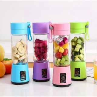 Mini Liquidifcador Portátil Recarregável Shake 6 Lâminas + Cabo Blender Mixer Coloridos