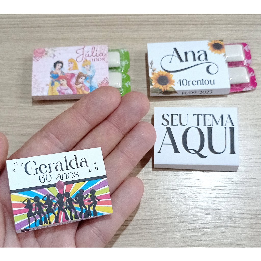 Chiclete Personalizado - Chicletes com Logo - Chicletes Com Tema