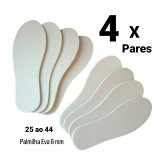 KIT PALMILHA MACIA EVA 6 MM ADULTO E INFANTIL 4 mm. TAM: 25 AO 43 PARA TÊNIS,SAPATO, BOTA,SAPATILHA, CHUTEIRA,CONFORTÁVEL,BARATO,PROMOÇÃO.