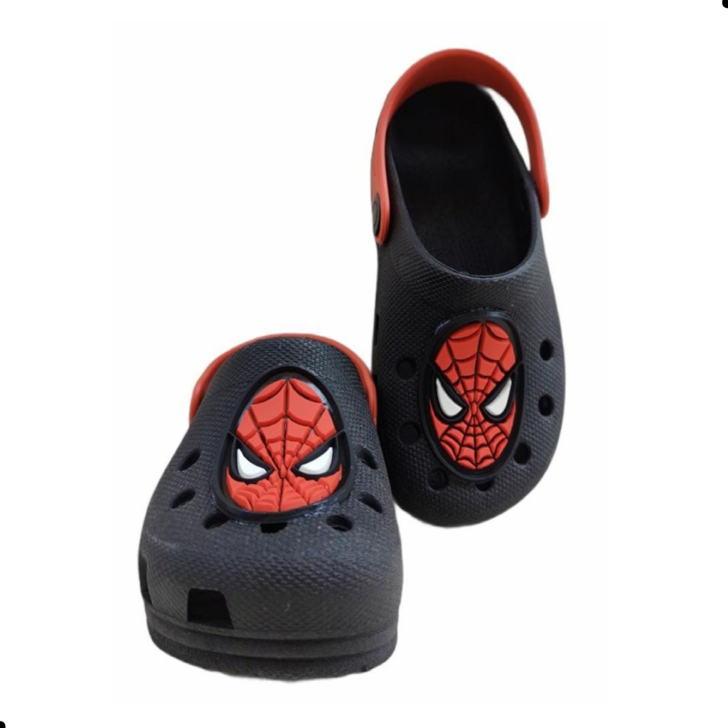 Babuche Sandalia Infantil Menino Homem Aranha Spider Filme Anatomico Leve e Macio Chinelo Papete Tenis Perfeito