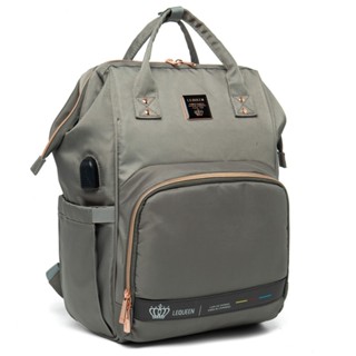 Mochila Maternidade Lequeen USB Reforçada Grande