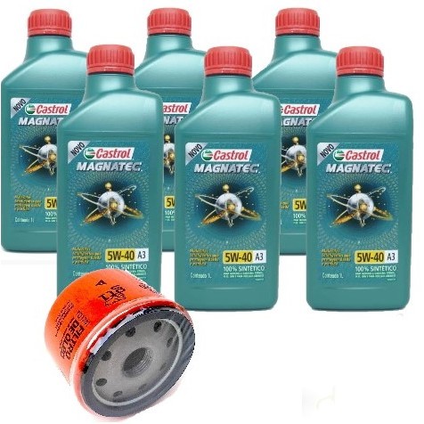 KIT TROCA DE ÓLEO 5W40 CASTROL MAGNATEC (SANDERO RS  2015 > 2021 2.0)