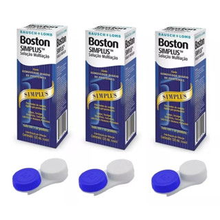 3 Boston Simplus 120ml Solução Multiação P/ Lentes Rígidas