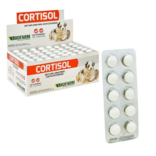 Cortisol Comprimido | Remedio para Dermatite em cães e gatos | Biofarm