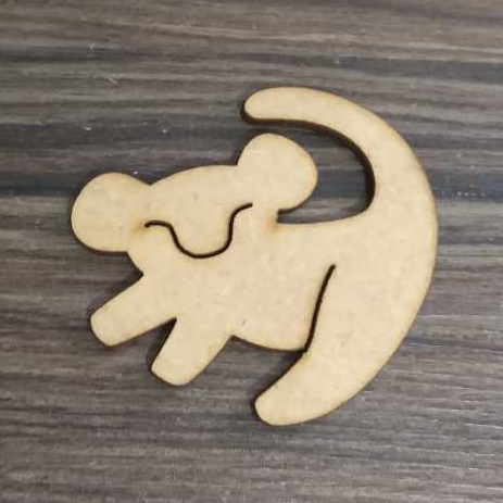 Aplique Logo Simba 5cm MDF