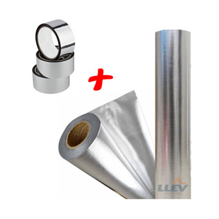 Manta Térmica Dupla Face 50m² + 3 Fitas - Manta para Subcobertura de Telhado em Oferta na Shopee