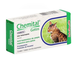 Vermifugo de gato chemital 4 comprimidos