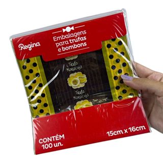 100 Embalagem Para Trufas  MARACUJA  15x16 REGINA em Oferta na Shopee